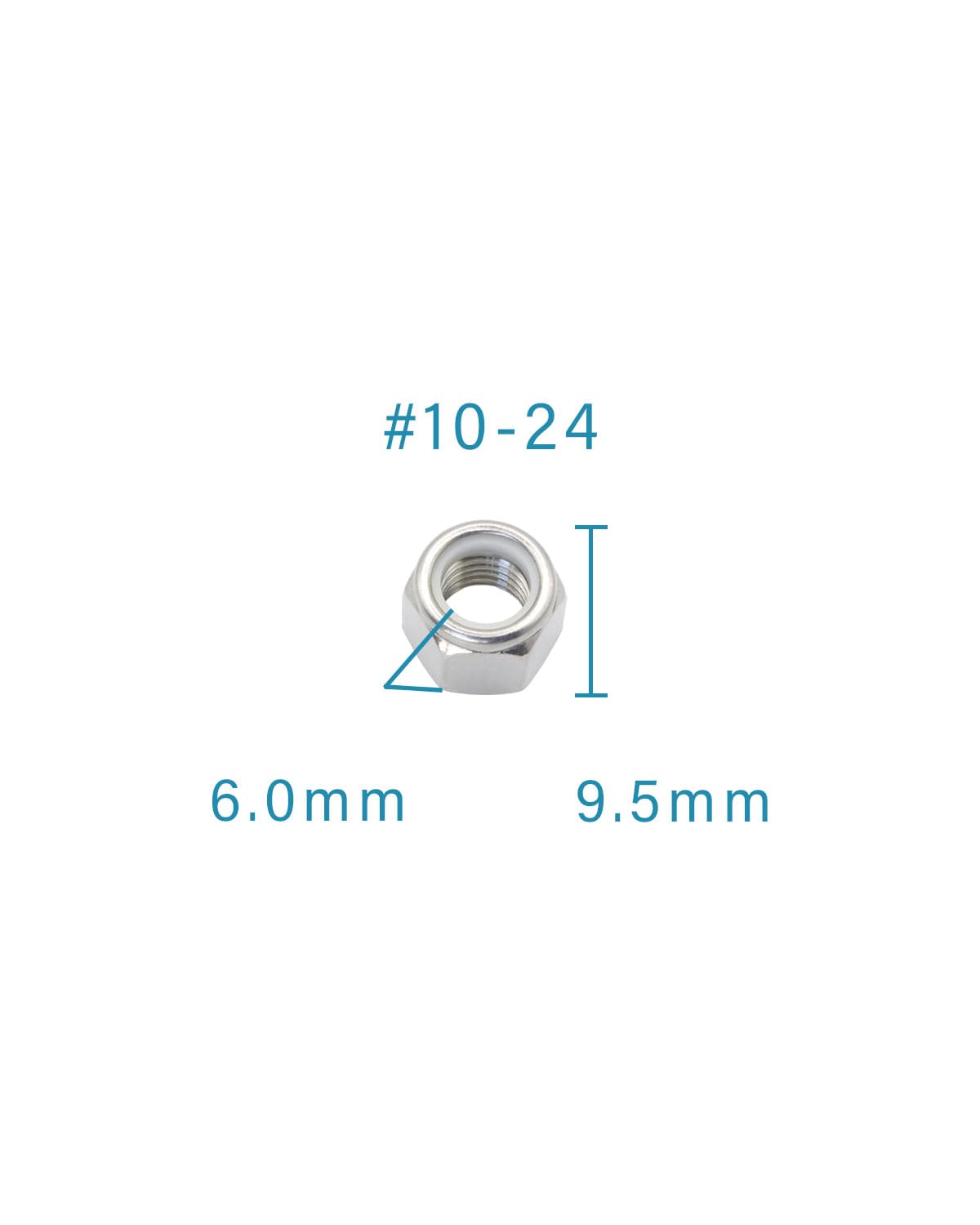 #10-24 Locknuts - IMScrews 304 Stainless Steel Hardware Locknuts - Durable and Rust-Resistant Fasteners for Home Repairs and Professional Projects Pack of 50 - image 3