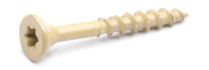 Deck Screws #8 x 1-1/2 Inch, Exterior Wood Screws, Flat Torx Drive  Head, Partially Threaded, Tan Coated Carbon Steel, Pack of 25 by IMScrews
