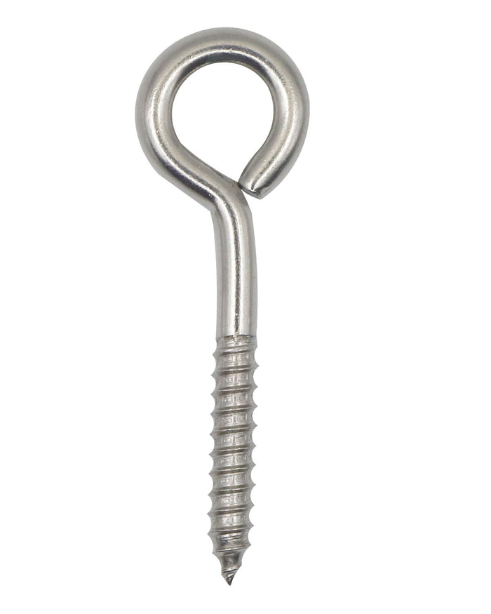 IMSCREWS 20-Pack 2.8 Inch 304 Stainless Steel Eye Screws ¨C Eye Hooks for Indoor and Outdoor Use