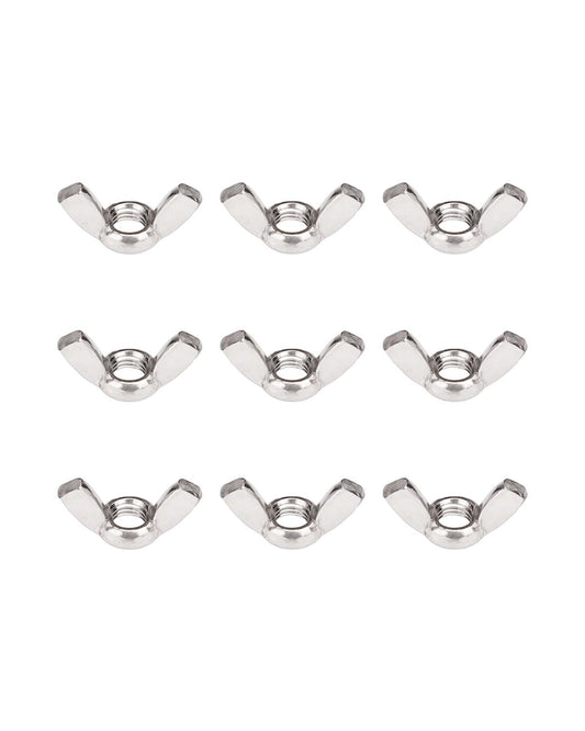 M6-1.0 Wing Nuts - IMScrews 304 Stainless Steel Wing Nuts - Durable Hardware for Home Maintenance and Professional Engineering Pack of 10