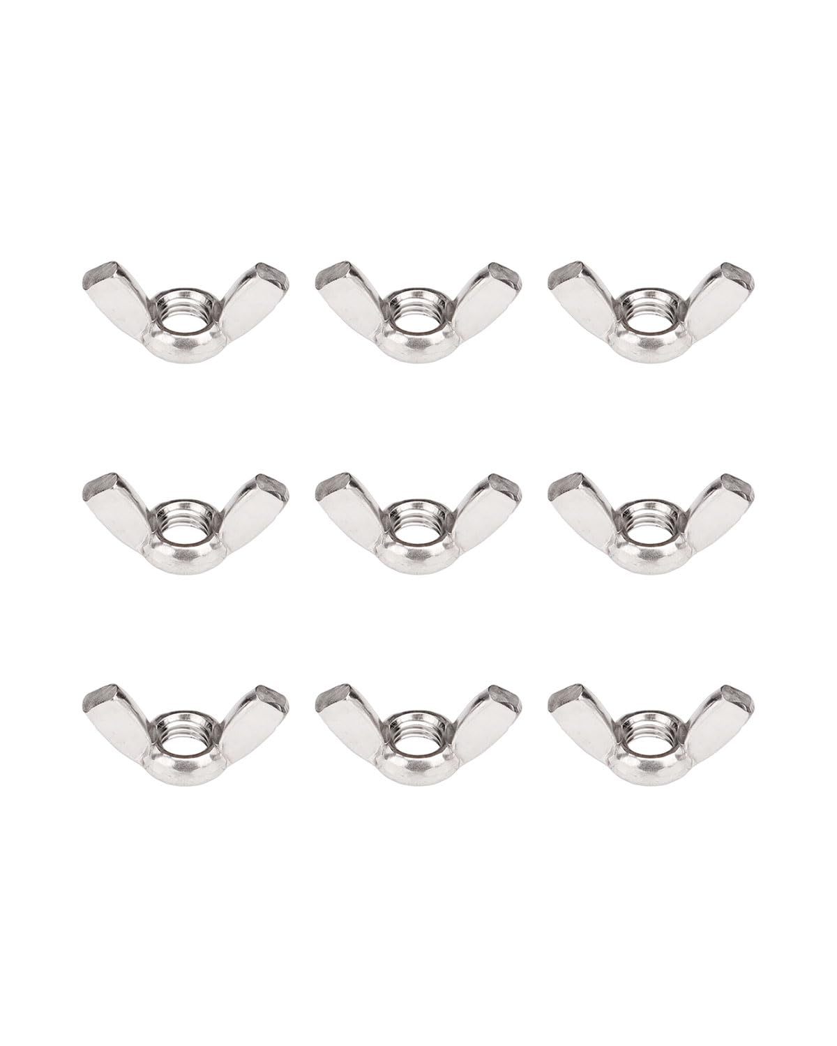 M6-1.0 Wing Nuts - IMScrews 304 Stainless Steel Wing Nuts - Durable Hardware for Home Maintenance and Professional Engineering Pack of 50