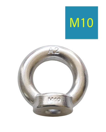 M10-1.5 Eye Nuts - IMScrews 304 Stainless Steel Eye Nuts - Resilient Hardware for Home Repairs and Professional Projects Pack of 1 - image 2