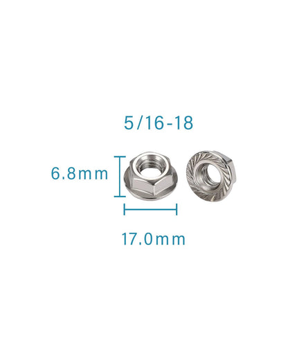 5/16-18 Flange Nuts - IMScrews 304 Stainless Steel Flange Nuts - Resilient Fasteners for Home Maintenance and Professional Projects Pack of 25 - image 3