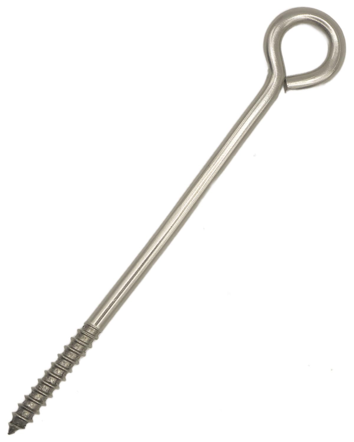 IMSCREWS 5-Pack 4.7-Inch Heavy-Duty Screw Eyes - Self-Tapping Eye Hooks for Securing Cables and Wires, Ideal for Indoor & Outdoor Use