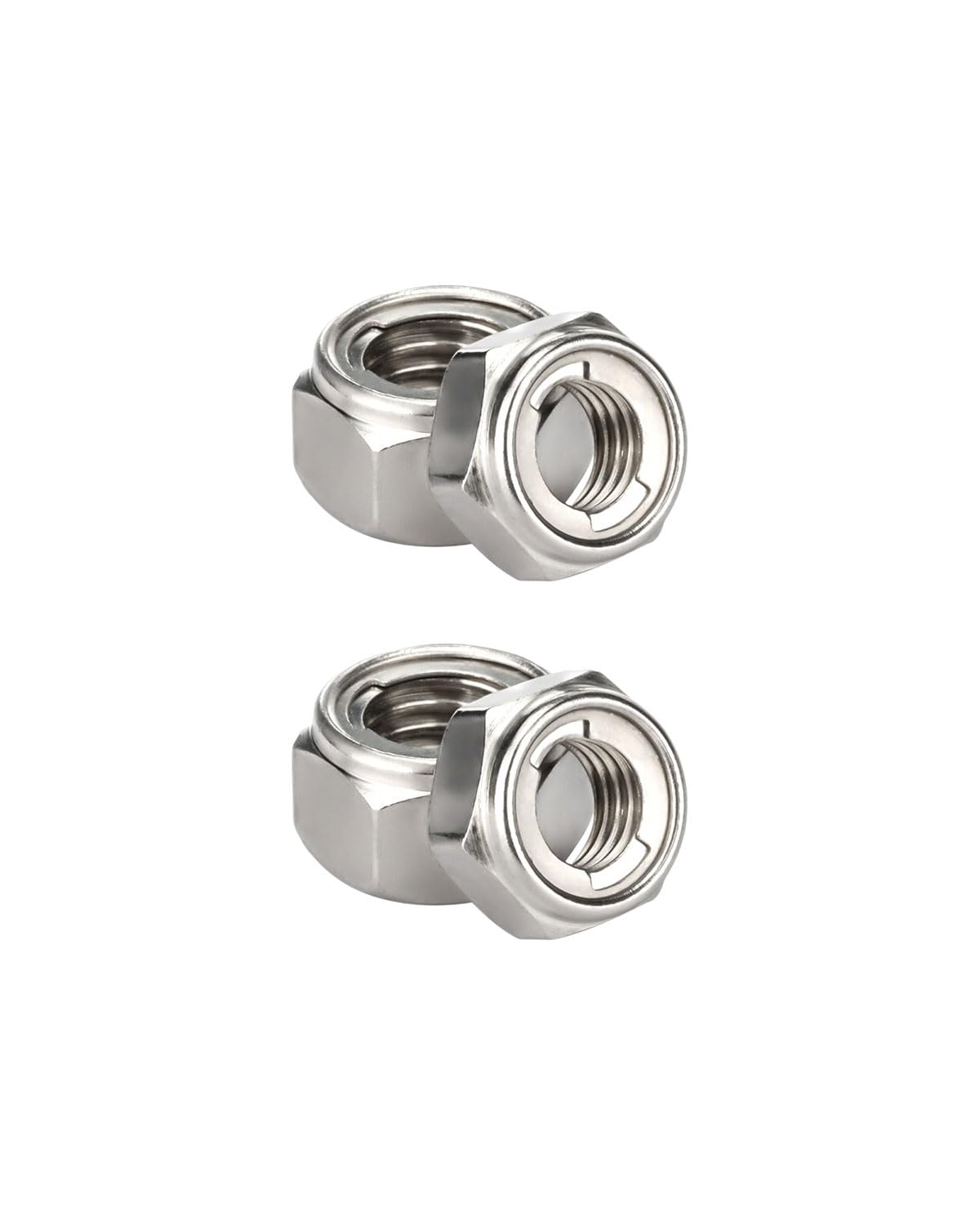M10-1.5 Locknuts - IMScrews 304 Stainless Steel Locknuts - Durable Hardware for Home Repairs and Professional Projects Pack of 20