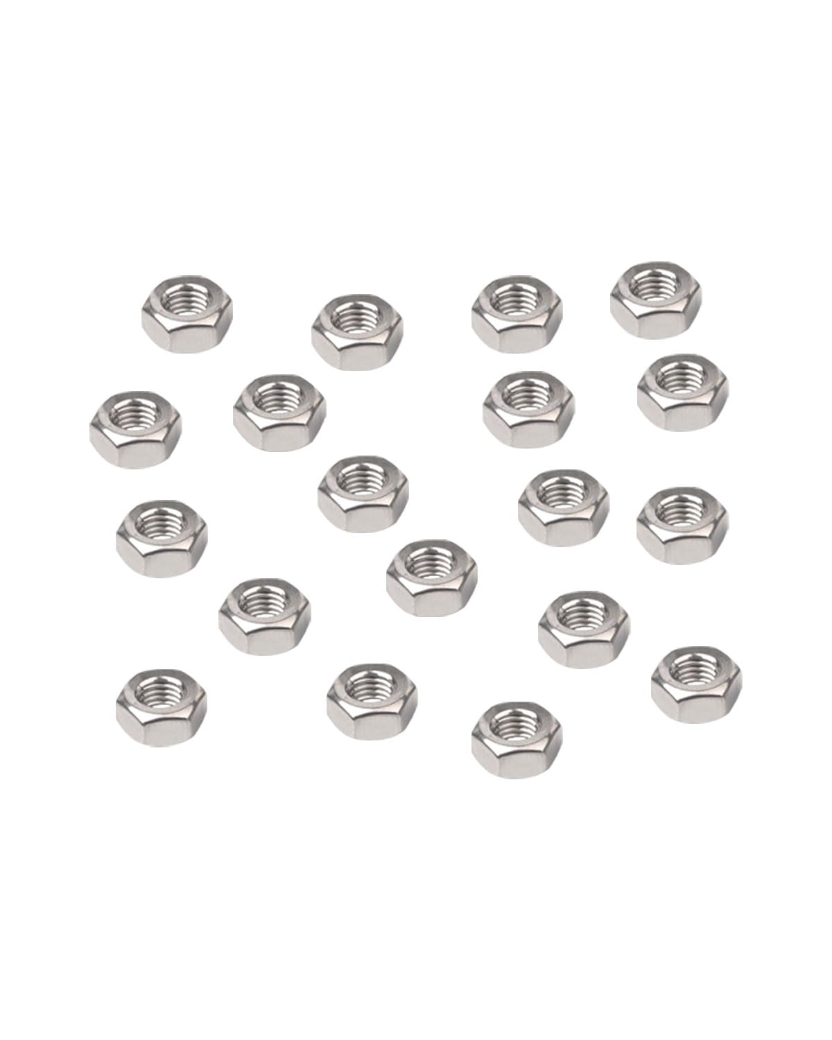 IMSCREWS M6-1.0 Hex Nuts 50 Pcs, 304 Stainless Steel DIN 934 Coarse Thread Metric Fasteners, Rust Resistant for Machinery Maintenance and Assembly