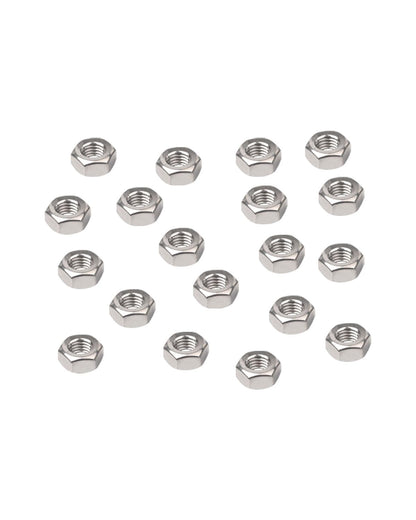 IMSCREWS M6-1.0 Hex Nuts 50 Pcs, 304 Stainless Steel DIN 934 Coarse Thread Metric Fasteners, Rust Resistant for Machinery Maintenance and Assembly