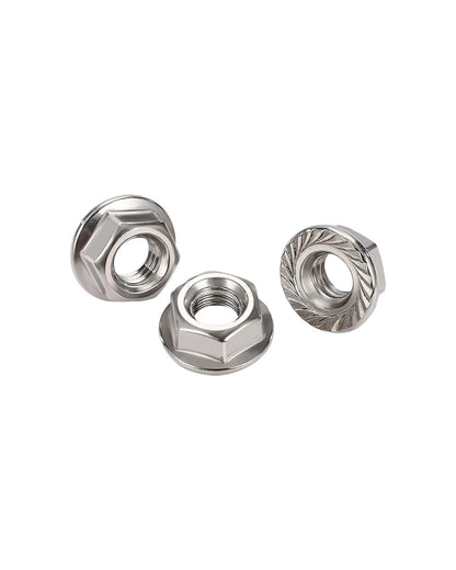 IMScrews 3/8-16 Flange Nuts 304 Stainless Steel Serrated Face Hex Lock Nuts for Automotive Industrial and Home Maintenance 50 Pack - image 4