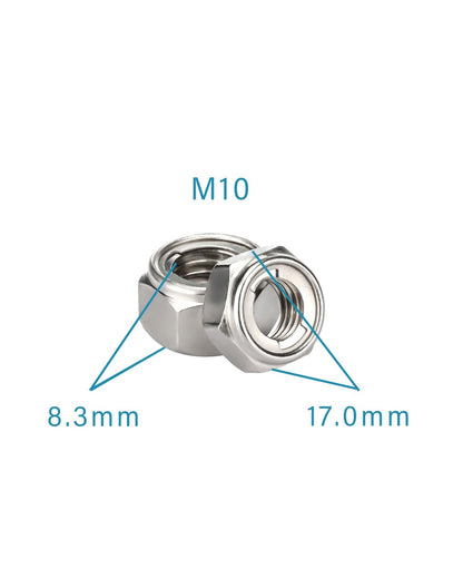 M10-1.5 Locknuts - IMScrews 304 Stainless Steel Locknuts - Durable Hardware for Home Repairs and Professional Projects Pack of 20 - image 3