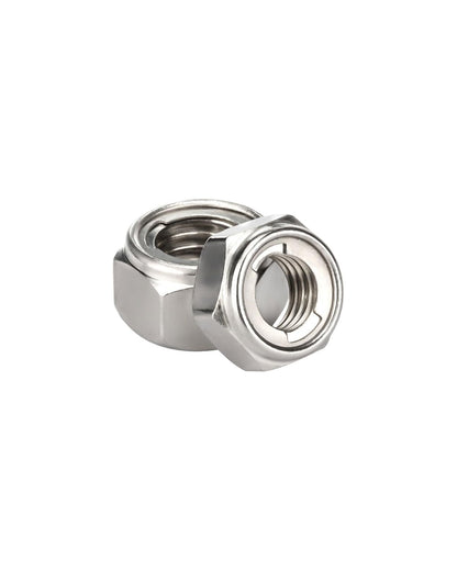 M12-1.75 Locknuts - IMScrews 304 Stainless Steel Locknuts - Durable Hardware for Home Repairs and Professional Projects Pack of 10