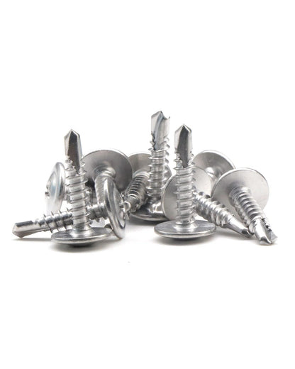 IMSCREWS #10 x 3/4 Inch Self Drilling Screws 410 Stainless Steel Truss Washer Head Sheet Metal Screws Tek Screws for Construction and Repair 100 Pack - image 6