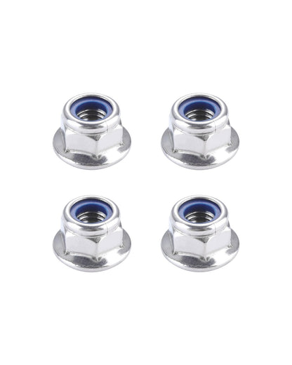 IMScrews M10 x 1.5 Flange Nuts, 304 Stainless Steel Hex Flange Lock Nuts DIN6926, Integrated Washer Base, Blue Nylon Locking Insert, Corrosion Resistant, Pack of 25