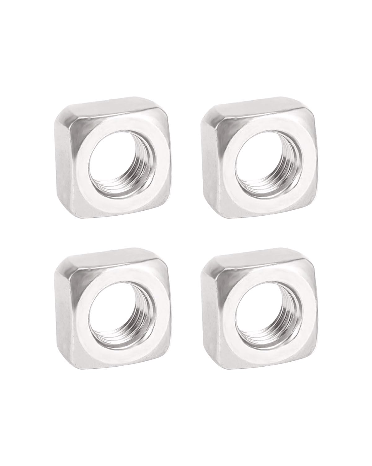 M10-1.5 Square Nuts - IMScrews 304 Stainless Steel Square Nuts - Durable Fasteners for Home Repairs and Professional Engineering Pack of 25