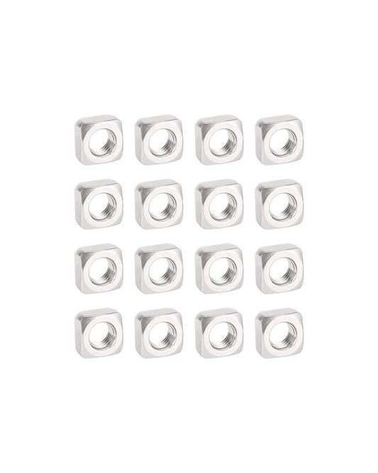 IMSCREWS M5-0.8 Square Nuts 304 Stainless Steel Metric Fasteners 50 Pcs, 7.8mm Width Anti-Rotation Flat Nut for Aluminum Extrusion Profile, Outdoor Structure Assembly and Home DIY Repair