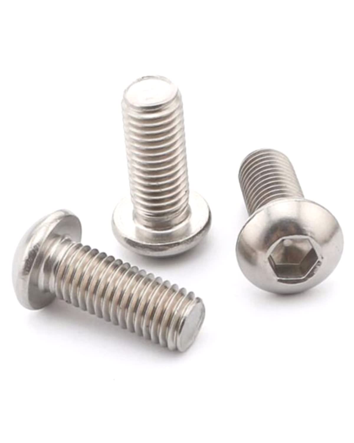 IMScrews 1/4-20 x 5/8" Button Head Socket Cap Bolts Screws, 304 Stainless Steel, Allen Hex Drive, Pack of 100 - image 4