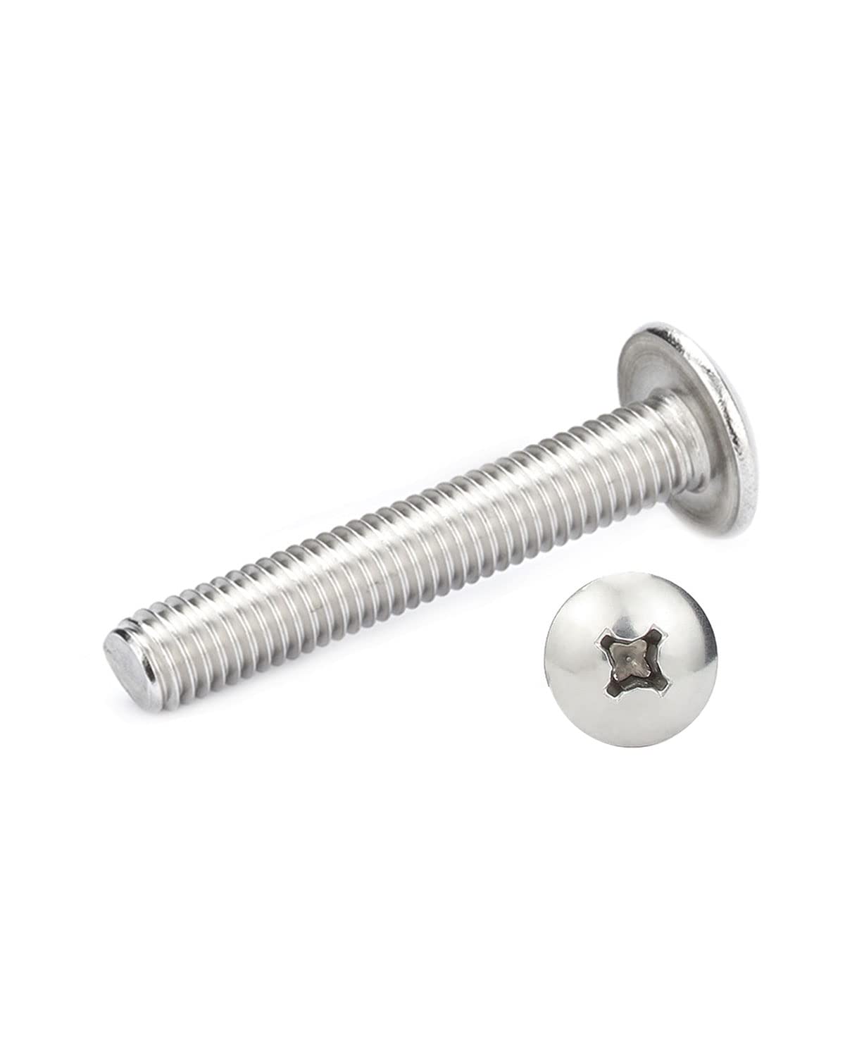 IMScrews M4-0.7 x 40mm Phillips Truss Head Bolts Screws, 304 Stainless Steel Machine Screws Pack of 100