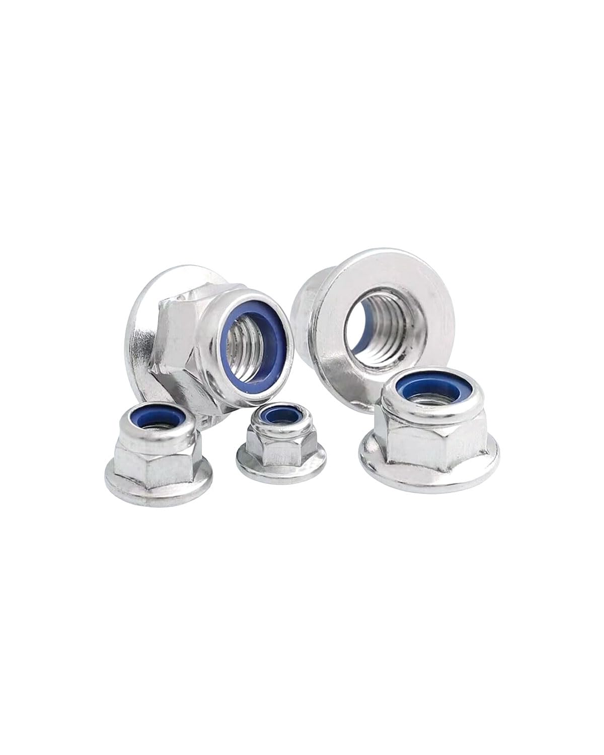 IMSCREWS M12 x 1.75 Flange Nuts, 304 Stainless Steel Hex Nylon Insert Lock Nuts, DIN 6926 Anti-Loosening Metric Fasteners for Automotive and Outdoor, Fits 18mm Socket, Pack of 20 - image 4