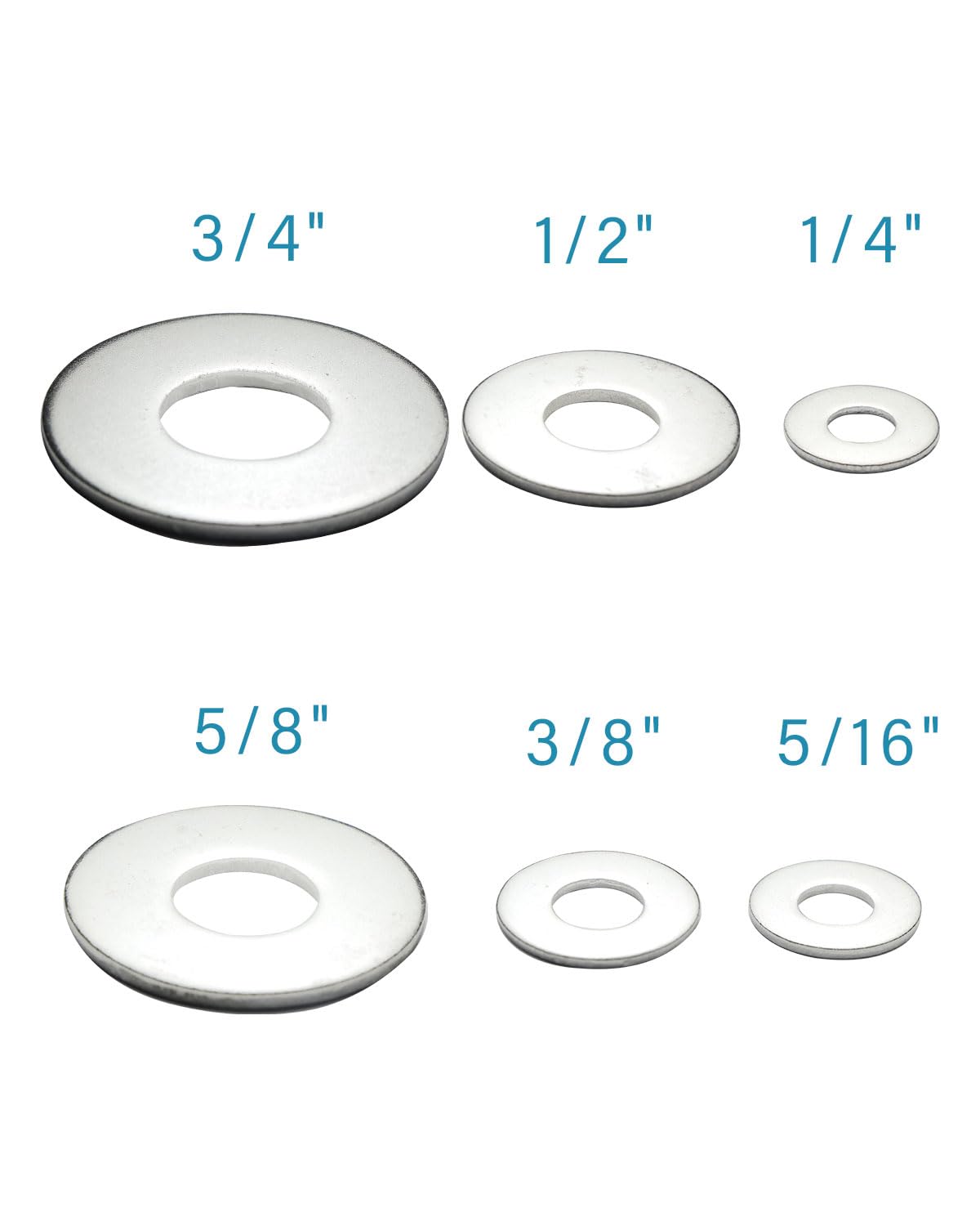 IMScrews 304 Stainless Steel Flat Washers 5/8" ID,  1-3/4" OD, 0.115 Thickness USS Large Washers (Pack of 5) - Durable, Rust-Resistant, Heavy Duty, Essential Hardware for Construction & DIY Projects - image 4