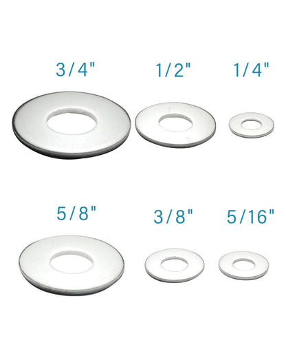 IMScrews 1/4" USS Large Flat Washers 304 Stainless Steel Washers (Pack of 100) - Durable, Rust-Resistant, Heavy Duty, Essential Hardware for Construction and DIY Projects - image 4