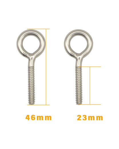 IMSCREWS 10Pcs #10-24 x 1.8" (46mm) Eye Bolts, 304 Stainless Steel Welded Closed Loop Eyelet, Burr-Free Machine Thread Fasteners for Light Rigging, Indoor & Outdoor - image 2