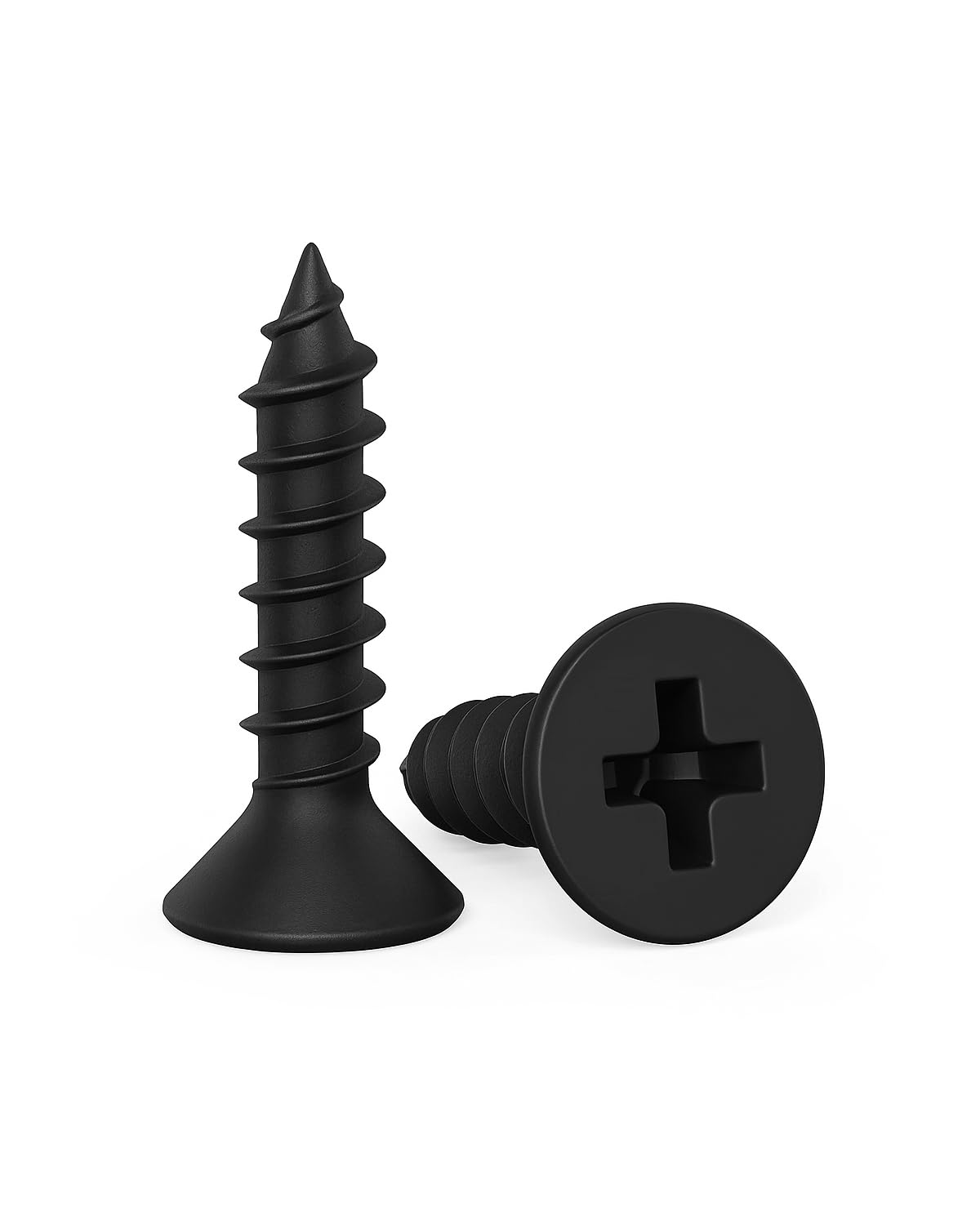 IMSCREWS #8 x 1/2" Black Wood Screws, 304 Stainless Steel Flat Head Phillips Self-Tapping, 50 Pack Natural Black Finish for Hinges, Hardware & DIY Projects, Anti-Rust, Sharp Point