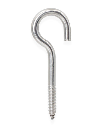 IMSCREWS 2 Pcs Screw Eyes, 4.7 Inch 304 Stainless Steel Eye Bolts for Wood, Self Tapping Heavy Duty Hooks, Ideal for Securing Cables and Hammock Stands, Indoor & Outdoor Use