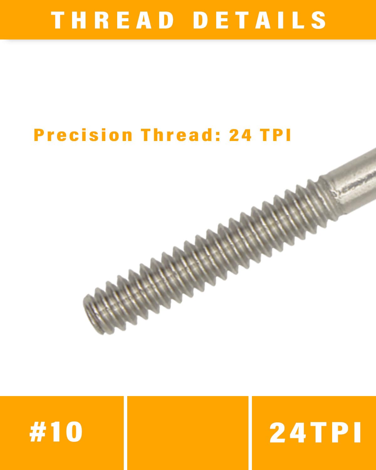 IMSCREWS 20Pcs #10-24 x 1.8" (46mm) Eye Bolts, 304 Stainless Steel Welded Closed Loop Eyelet, Burr-Free Flat Head Machine Thread Fasteners for Light Rigging, DIY & Kayak - image 3