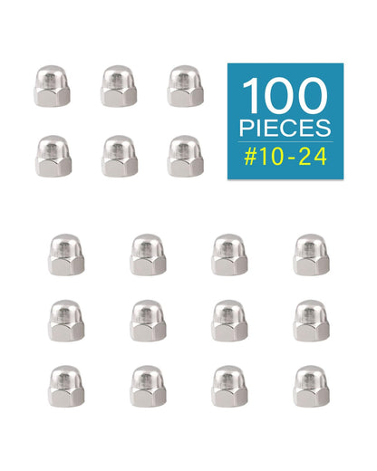 #10-24 Acorn Nuts - IMScrews 304 Stainless Steel Acorn Nuts - Durable, Rust-Resistant Fasteners for Various Applications Pack of 100 - image 2