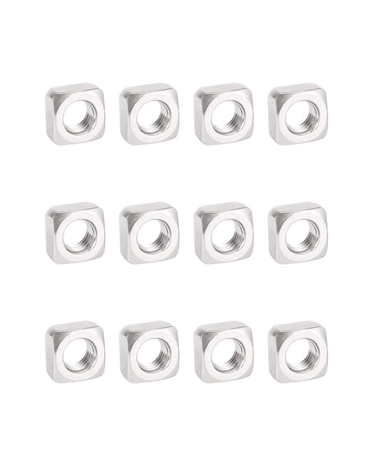 M6-1.0 Square Nuts - IMScrews 304 Stainless Steel Square Nuts - Durable Fasteners for Home Repairs and Professional Engineering Pack of 25