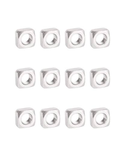 M6-1.0 Square Nuts - IMScrews 304 Stainless Steel Square Nuts - Durable Fasteners for Home Repairs and Professional Engineering Pack of 100