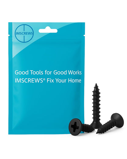 IMSCREWS #12 x 3/4" Black Wood Screws, 304 Stainless Steel Flat Head Phillips Self Tapping Screws, Natural Black Finish, Rustproof Fasteners for Door Hinges, Cabinetry & DIY, 25 PK - image 6