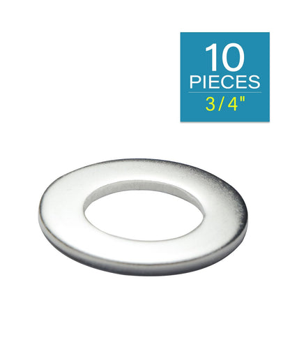 IMScrews 3/4 Inch SAE Flat Washers - Pack of 10 - Premium 304 Stainless Steel Washers for Robust Fastening - image 2