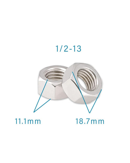 1/2-13 Hex Nuts - IMScrews 304 Stainless Steel Hardware Hex Nuts - Durable and Rust-Resistant Fasteners for Home Repairs and Professional Projects Pack of 5 - image 3