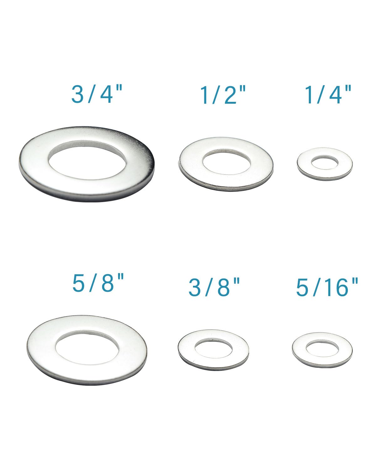 IMScrews 5/16 Inch SAE Flat Washers - Pack of 50 - Premium 304 Stainless Steel Washers for Reliable Fastening - image 4