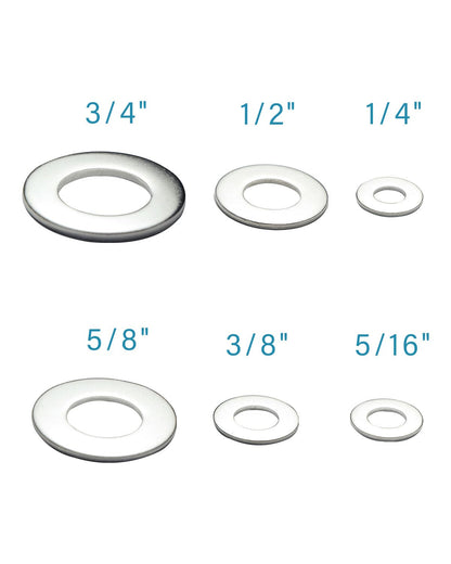 IMScrews 5/16 Inch SAE Flat Washers - Pack of 50 - Premium 304 Stainless Steel Washers for Reliable Fastening - image 4