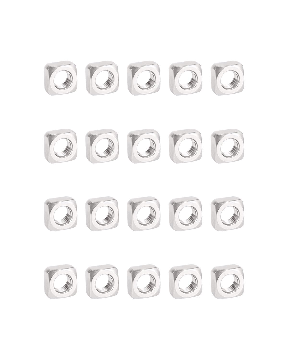 M4-0.7 Square Nuts - IMScrews 304 Stainless Steel Square Nuts - Durable Fasteners for Home Repairs and Professional Engineering Pack of 50