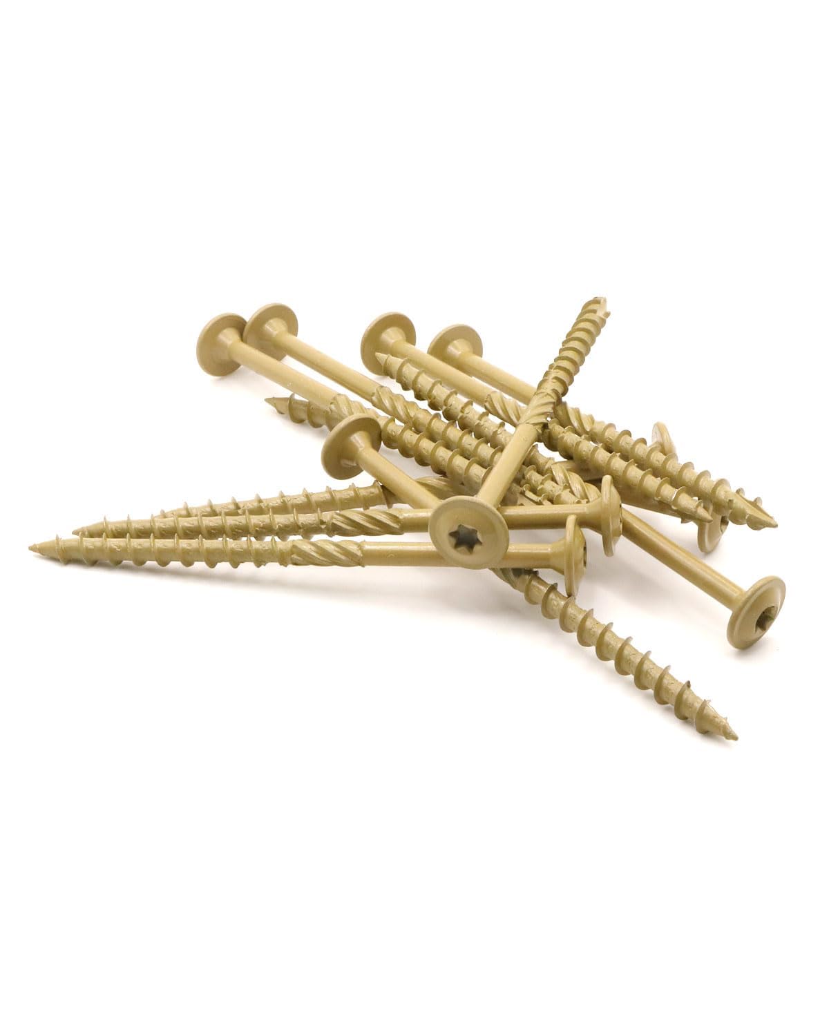 IMSCREWS #14 x 5 Inch Tan Wood Deck Screws 40 PCS - T30 Star Drive Structural Timber Screws with Large Washer Head - Tan Epoxy Coated Exterior Fasteners for Landscaping and Post-to-Beam - image 6