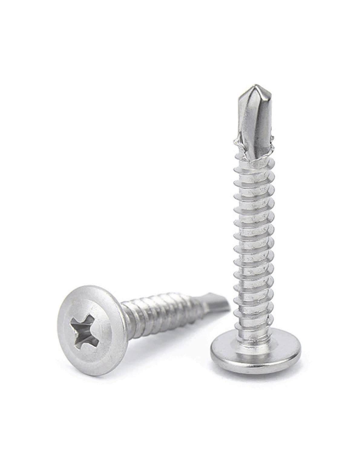 IMScrews Truss Washer Head Self Tapping Screws, 410 Stainless Steel #10 x 1-1/2" Sheet Metal Screws, Pack of 100 - image 4
