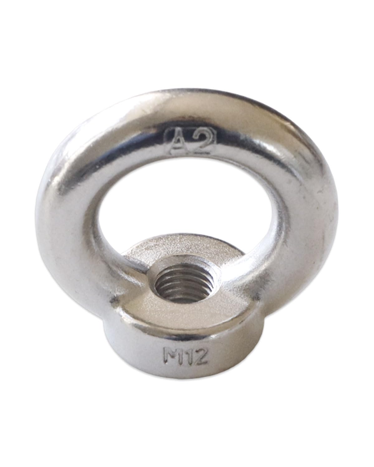 M12-1.75 Eye Nuts - IMScrews 304 Stainless Steel Eye Nuts - Resilient Hardware for Home Repairs and Professional Projects Pack of 2