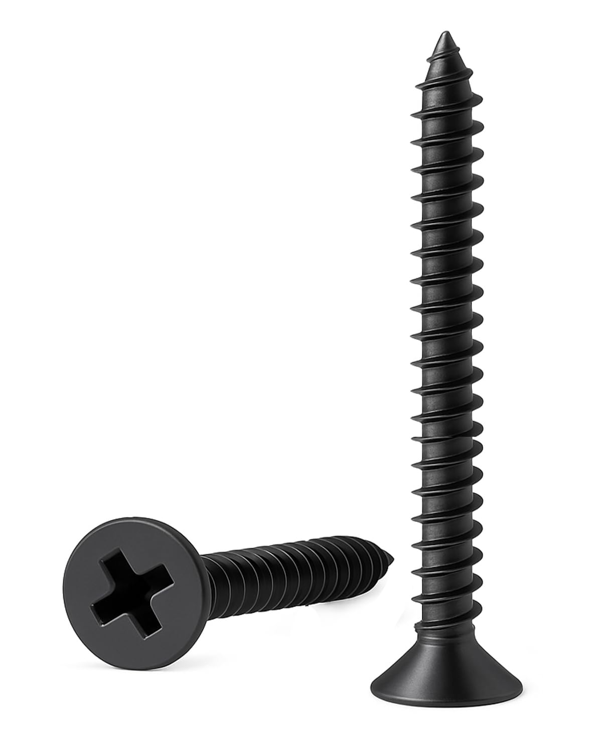 IMSCREWS #10 x 1-1/4" Self-Tapping,304 Stainless Steel Black Flat Head Phillips Wood Screws,Pack of 25 ¡ª Anti-Rust, Sharp Point, Black Coated Finish for Wood, Metal & Plastic