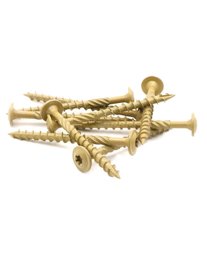 #14 x 3" Tan IMScrews Wood Deck Screws - T30 Star Drive with Large Washer Head - Rust-Resistant Outdoor Deck Screws for Timber, Log, and Landscaping Wood Projects Pack of 50 - image 5