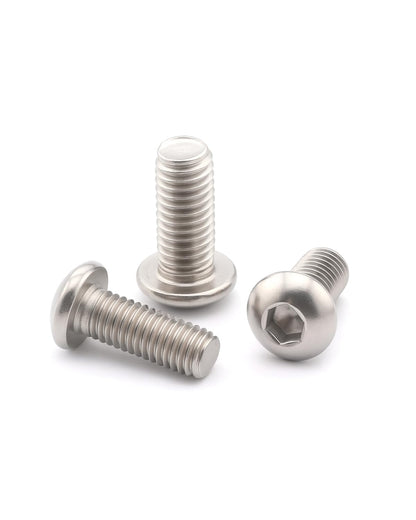 IMScrews 1/4"-20 x 2" Button Head Socket Cap Screws, 304 Stainless Steel, Hex Allen Drive, 25-Pack - image 3