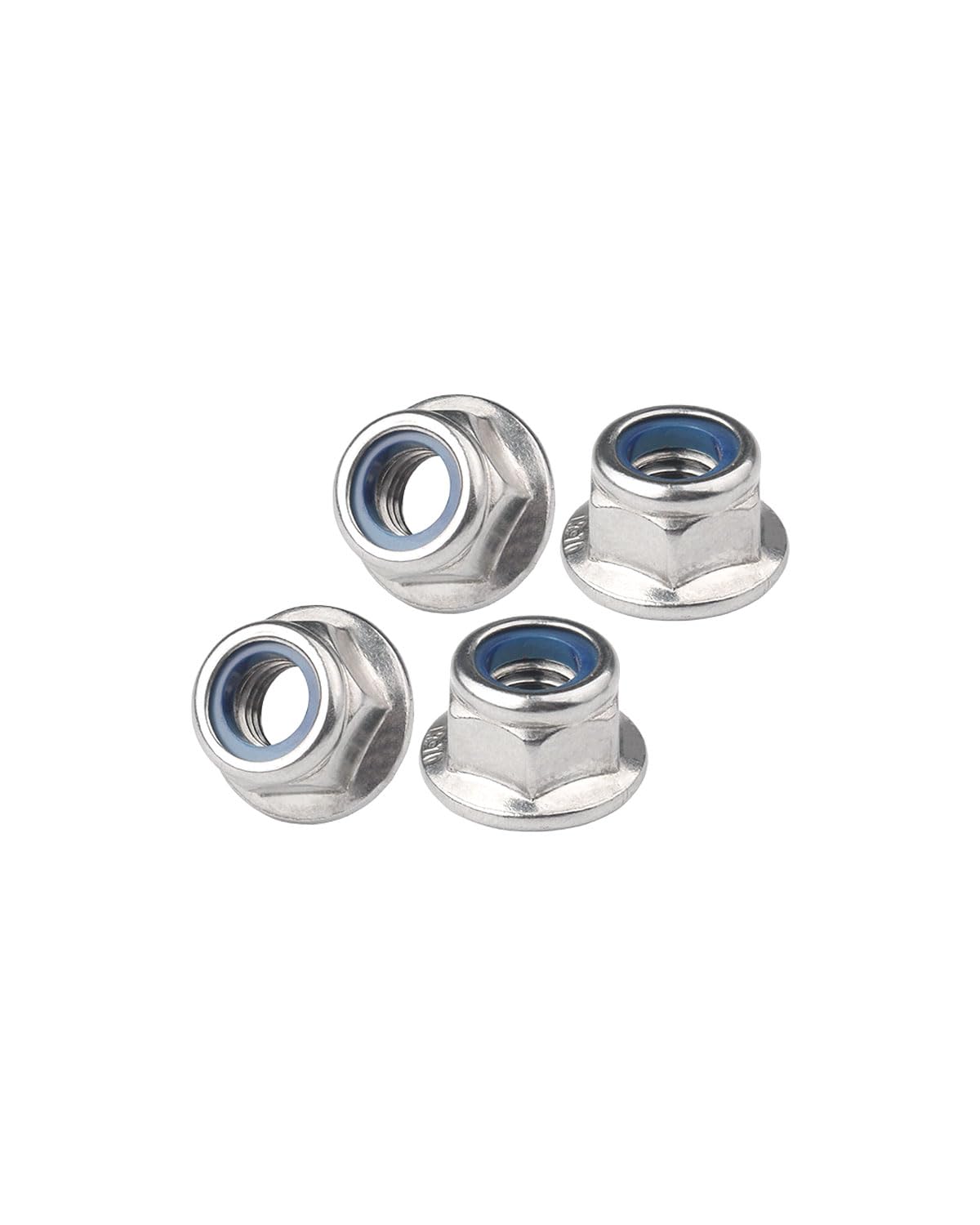 IMScrews M12 x 1.75 Stainless Steel Hex Flange Nuts with Blue Nylon Locking Patch, DIN6926 Anti-Loosening Hardware, Corrosion Resistant, Pack of 5 - image 6