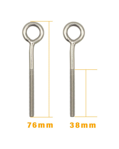 IMSCREWS Eye Bolts - 304 Stainless Steel #10-24 x 3-Inch Eyebolts 10 Pcs - image 2