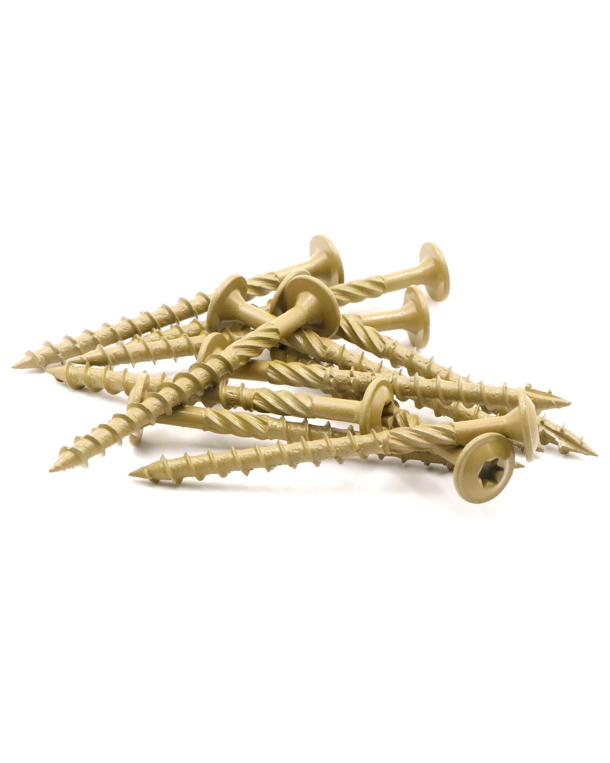 #14 x 3" Tan IMScrews Wood Deck Screws - T30 Star Drive with Large Washer Head - Rust-Resistant Outdoor Deck Screws for Timber, Log, and Landscaping Wood Projects Pack of 25 - image 6