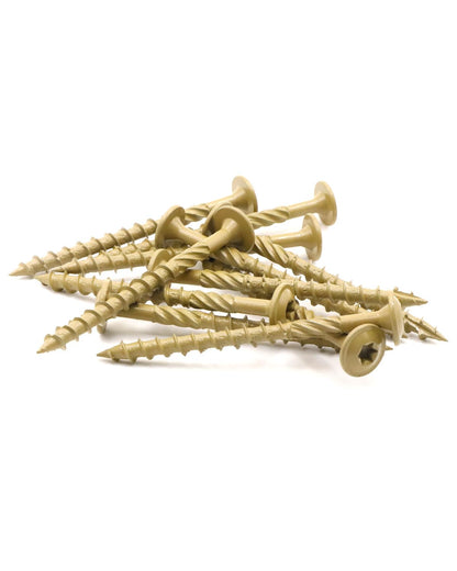#14 x 3" Tan IMScrews Wood Deck Screws - T30 Star Drive with Large Washer Head - Rust-Resistant Outdoor Deck Screws for Timber, Log, and Landscaping Wood Projects Pack of 25 - image 6