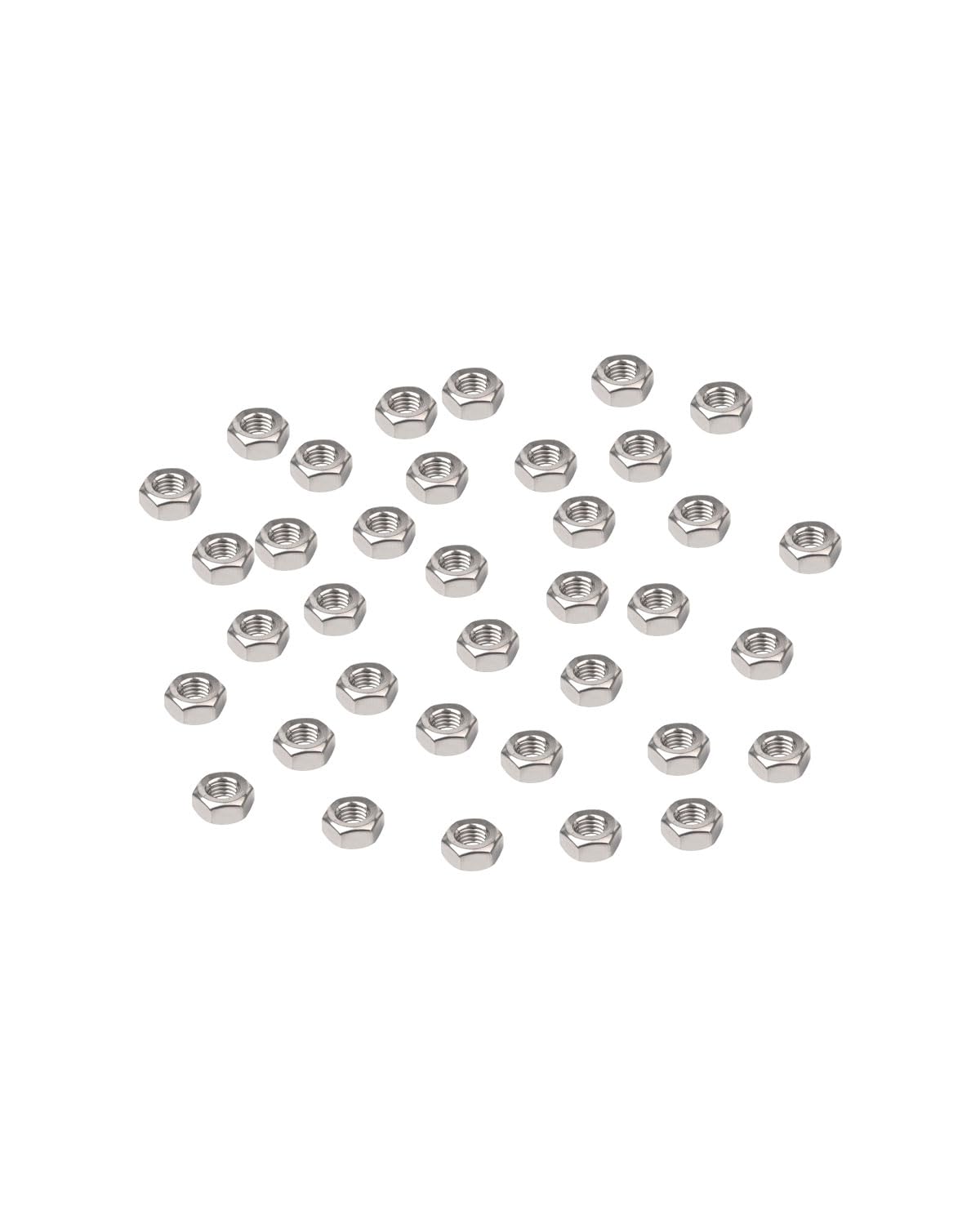 50-Pack Small 3mm M3-0.5 304 Stainless Steel Hex Nuts by IMScrews - Rust-Resistant Hardware for Home Repairs and Projects