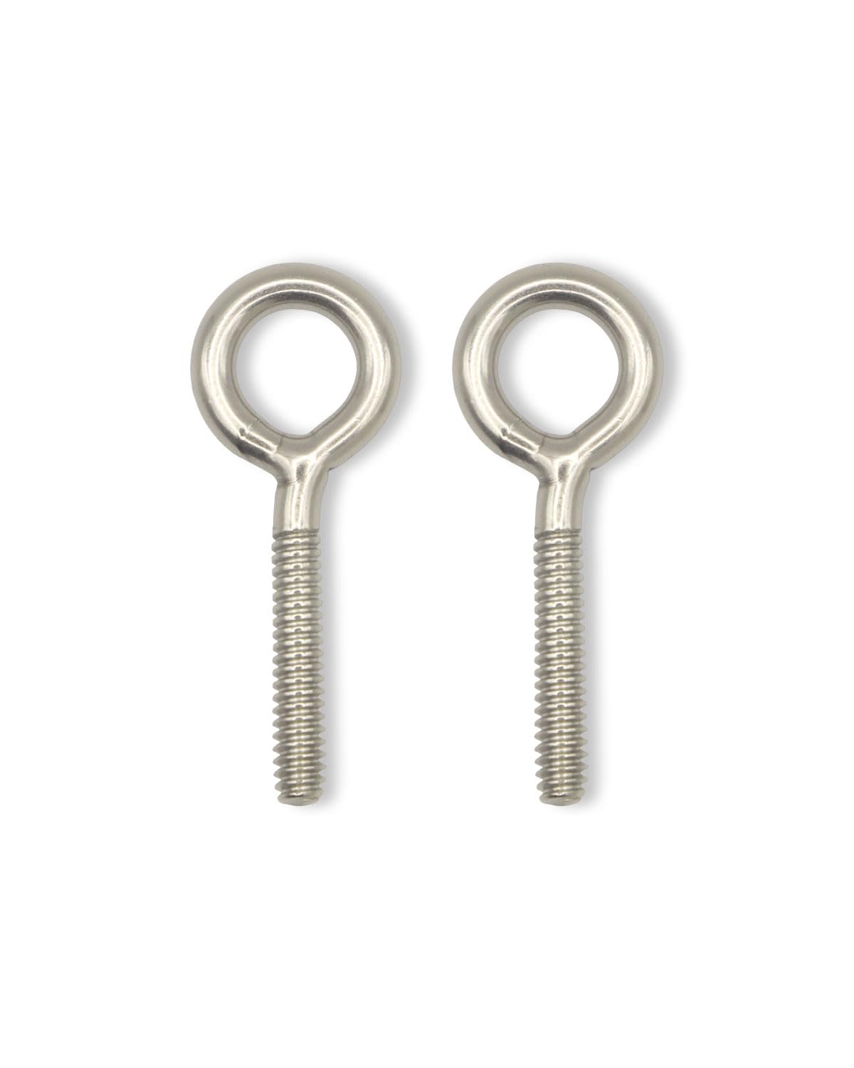 IMSCREWS 10Pcs #10-24 x 1.8" (46mm) Eye Bolts, 304 Stainless Steel Welded Closed Loop Eyelet, Burr-Free Machine Thread Fasteners for Light Rigging, Indoor & Outdoor
