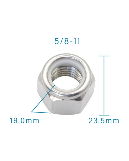 5/8-11 Locknuts - IMScrews 304 Stainless Steel Hardware Locknuts - Durable and Rust-Resistant Fasteners for Home Repairs and Professional Projects Pack of 5 - image 3