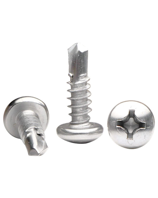 IMScrews #12 x 3/4" Sheet Metal Screws - Self Tapping Screws -  Pan Head, Phillips Drive, 410 Stainless Steel, Pack of 50